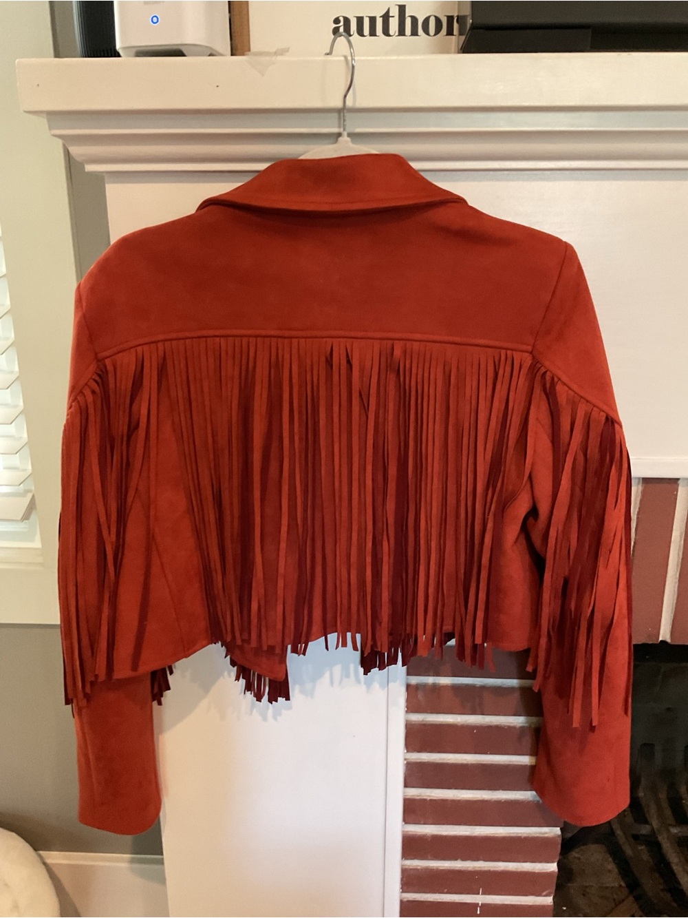 Saints & Hearts Cropped Red Fringe Jacket - Picture 2 of 5